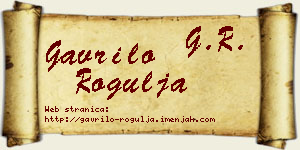 Gavrilo Rogulja vizit kartica